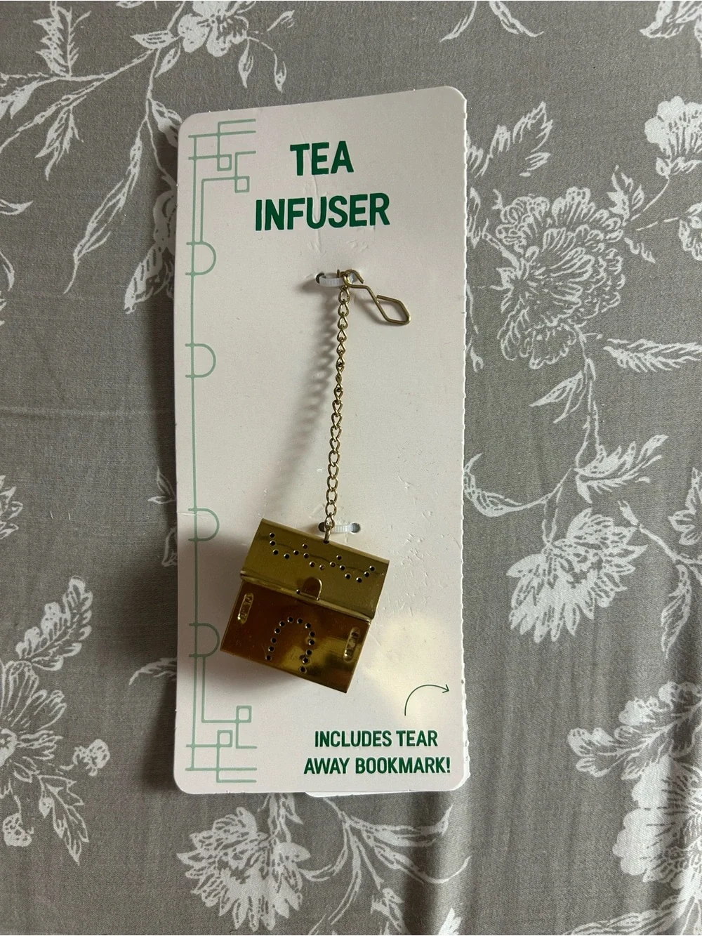 Gold Tea Infuser and Bookmark